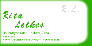 rita lelkes business card